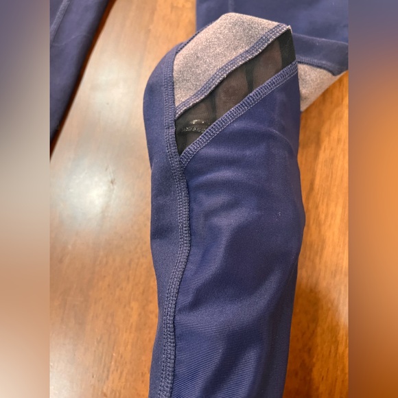 ALO Yoga Elevate Hi-Rise Leggings - Navy Gray Mesh Colorblock - Size M - Picture 6 of 8